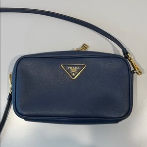 💯% Authentic Prada Navy Saffiano Crossbody Bag